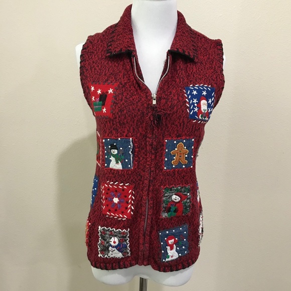Zip up Christmas vest size S - Picture 1 of 8